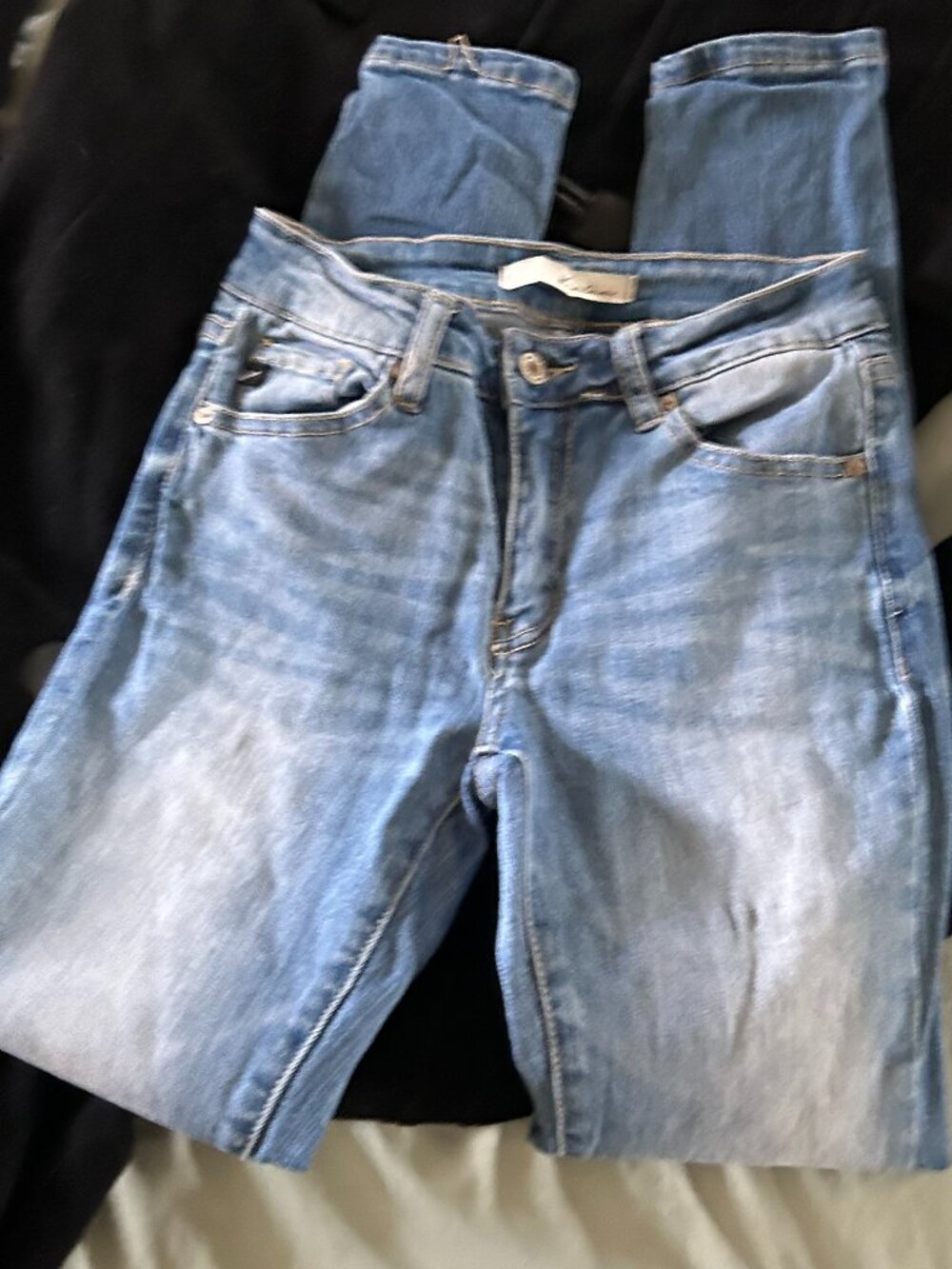 size 1  = 24 plus sized stretch bue jeans denim pants womens distressed